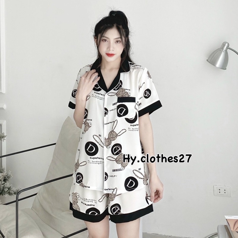BỘ NGỦ NỮ CỘC CỘC PYJAMA cổ phối mặc nhà mềm mát
