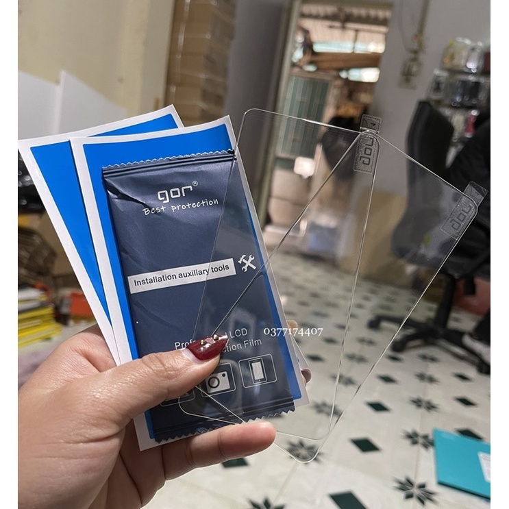Bộ 2 kính cường lực Gor cho Samsung S21 FE trong suốt vát cạnh cảm ứng siêu mượt ( Full Box )