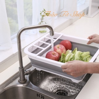 Rổ Úp Bát Silicon Gấp Gọn