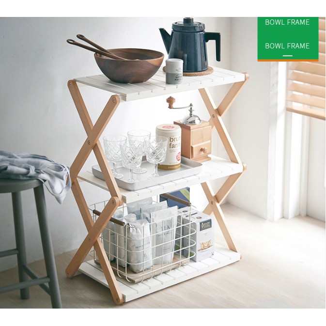 Kệ Tab Đầu Giường 3 Tầng Gỗ Keo Nhập Khẩu Kích Thước 600x 310x 630 mm -Giá kệ nhiều tầng đa năng gấp xếp gọn nhẹ,dễ sử.. | BigBuy360 - bigbuy360.vn