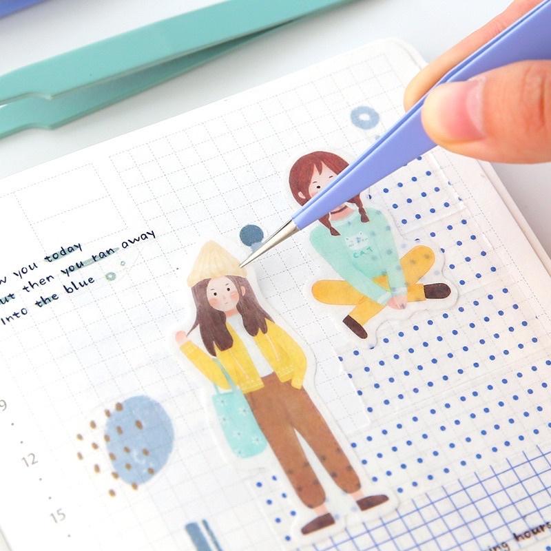 Nhíp gấp sticker nhiều màu ngọt ngào