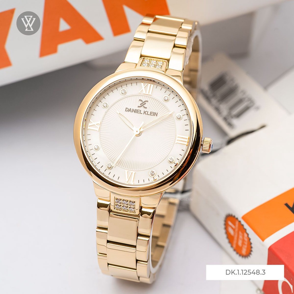 Đồng Hồ Quartz Nữ Daniel Klein Premium Ladies WATCHSTORE DK.1.12548.3 Mặt Kính Khoáng 36mm, Dây Kim Loại, Vỏ Thép