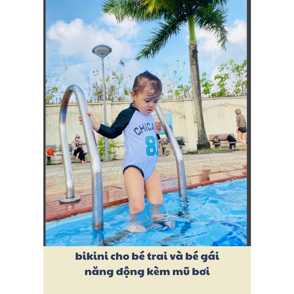 Đồ đi biển cho bé trai va bé gái, bikini cho bé, bộ đồ bơi thể thao năng động