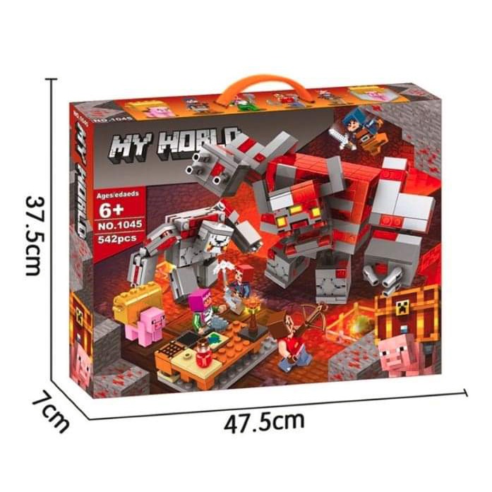Lắp ráp xếp hình non Lego Minecraft My World 1045 : Trận chiến dưới địa ngục 542 mảnh