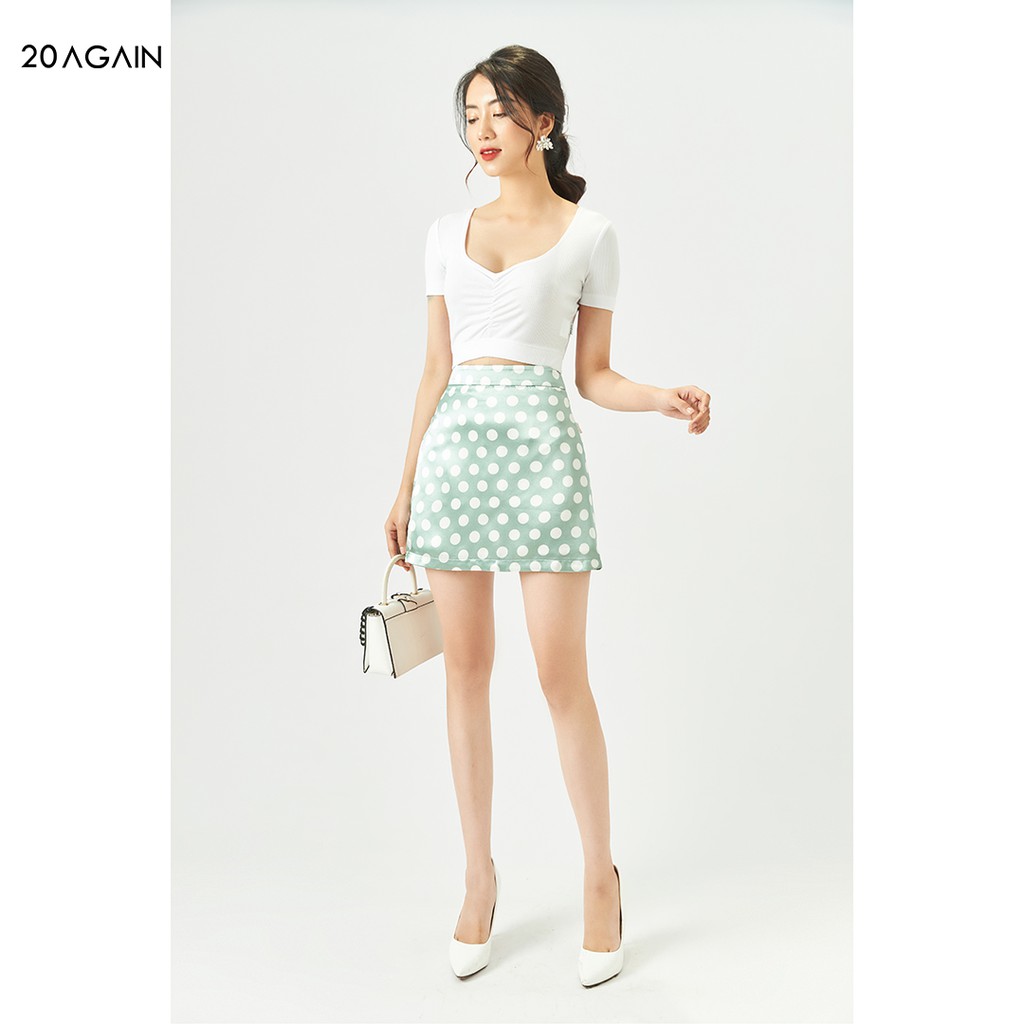 Chân váy dáng A 20AGAIN thiết kế trẻ trung năNg động chất lụa cao cấp JAC0027