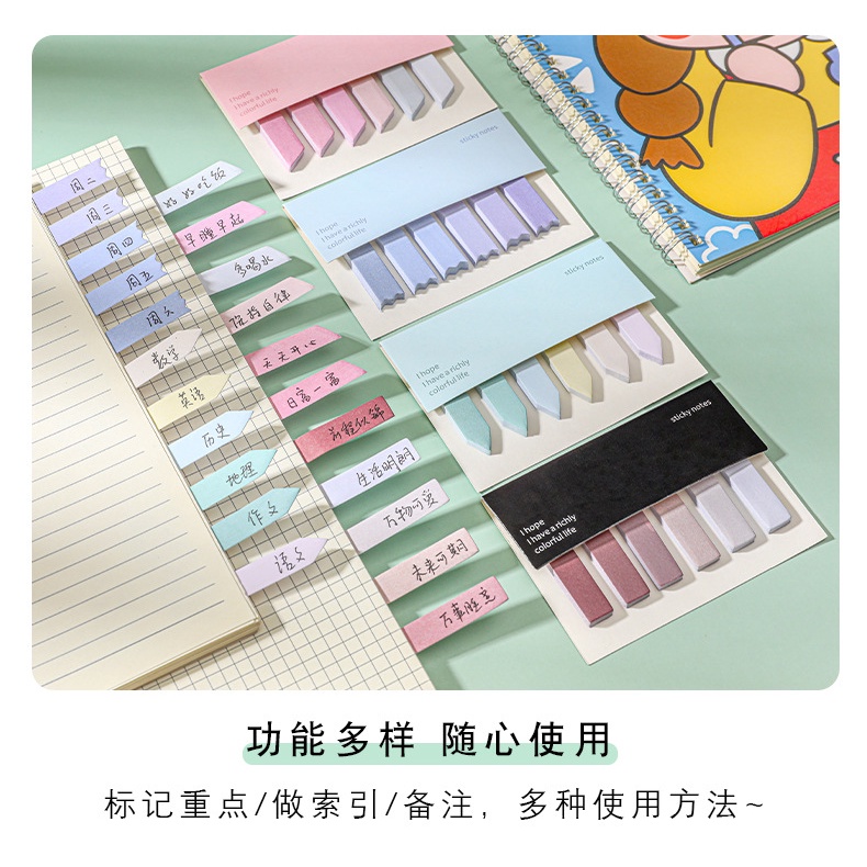 ĐÁNH DẤU TRANG LABEL MARKER MÀU MORANDI NHIỀU HÌNH DÁNG