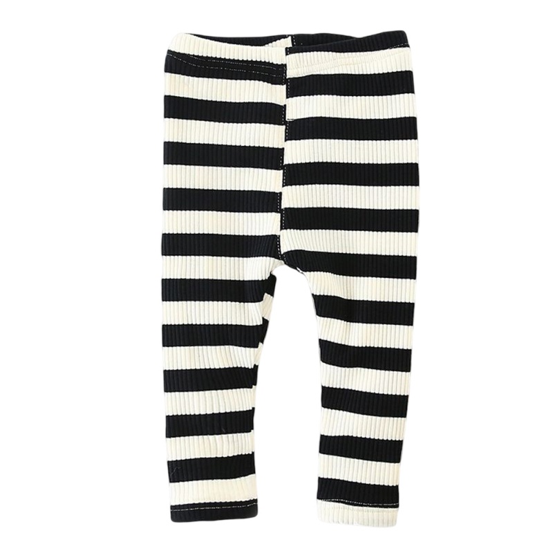 Quần Legging Ôm Dáng Họa Tiết Kẻ Sọc Phong Cách Phương Tây Dễ Phối Đồ Cho Bé Gái