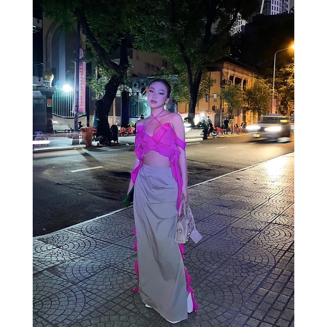 WAVY TOP-BLINKIE SKIRT | ÁO TUA RUA VÀ CHÂN VÁY XẾP LY