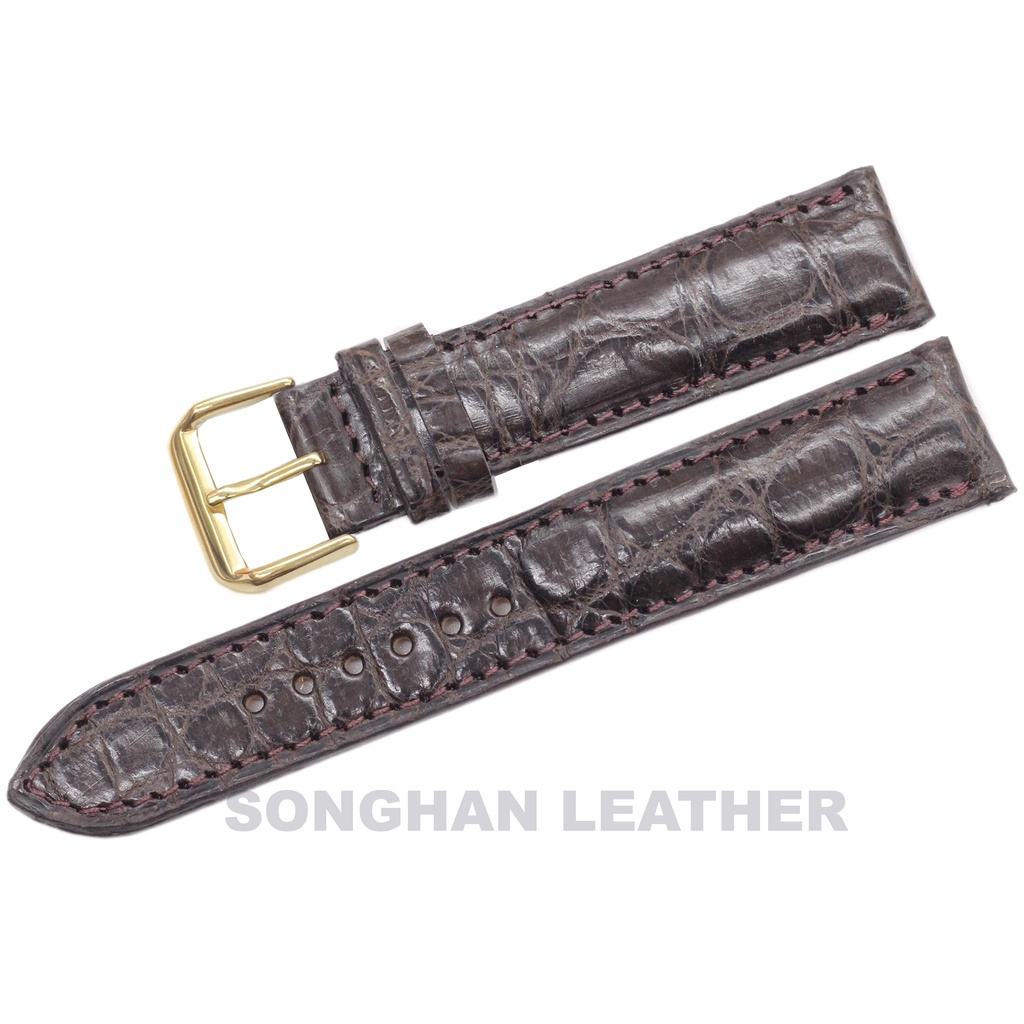 Dây Da Đồng Hồ Cá Sấu Songhan Leather WT08.Dây Da Đủ Size Gắn Chốt Thông Minh+Khóa Kim.BH 6 Tháng