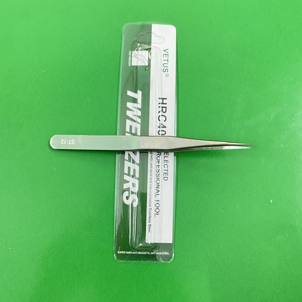 Nhíp Nhặt Lông Yến Đầu Nhọn - Giá rẻ - Mẫu Nhíp Cao Cấp Vetus ST12