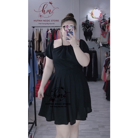 𝗕𝗜𝗚 𝗦𝗜𝗭𝗘 𝙷𝚘𝚝 Đầm Jum Cổ Yếm Xếp Ly 𝟲𝟬-𝟵𝟱𝗸𝗴