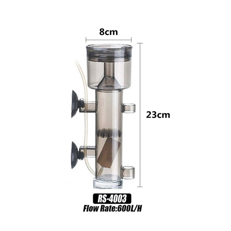 Máy hớt bọt protein skimmer treo bên trong bể san hô cá biển mini 600L/H Mini động cơ ống đá không khí gỗ