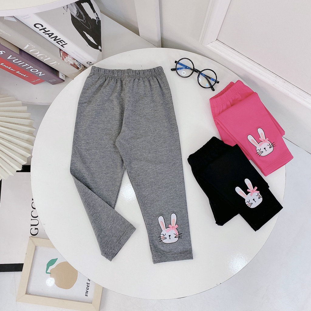 Quần legging bé gái , Quần dài thu đông Cotton co giãn 4 chiều