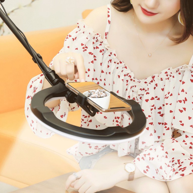 Bộ giá đỡ điện thoại kiêm đèn livestream FP8 -  Khớp xoay 360 độ siêu chắc chắn - Đèn Led nhiều chế độ sáng tiện lợi | BigBuy360 - bigbuy360.vn