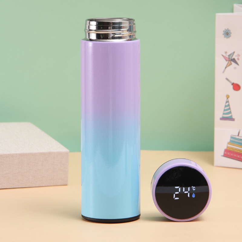 Bình Giữ Nhiệt Kết Hợp Đo Nhiệt Độ Nước Bằng Màn Hình LED Cảm Ứng 4 Màu Macaron