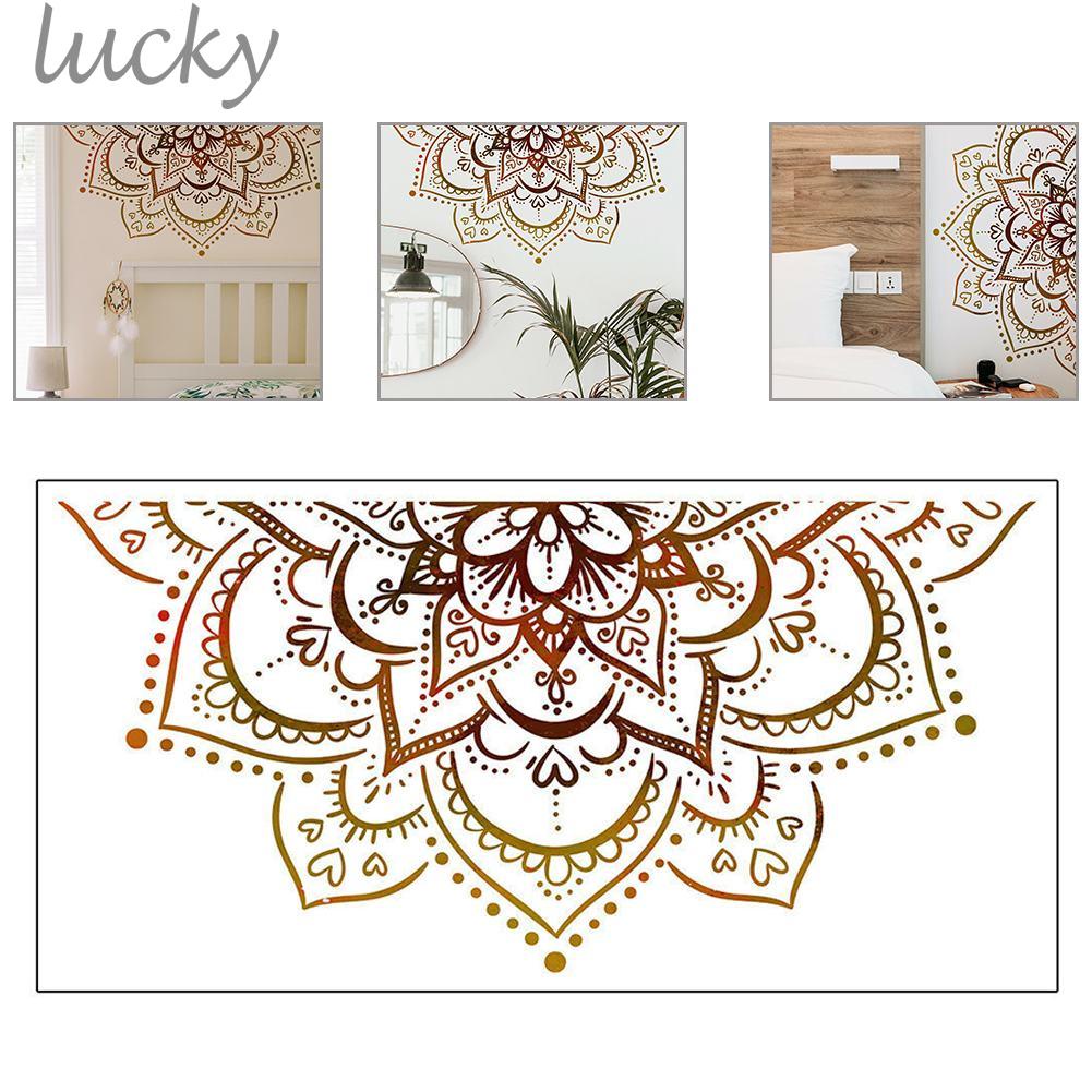 Lucky~Lotus Flower Wall Sticker Boho Wall Decar Mandala Wall Decals Yoga Studio Decals#lucky888