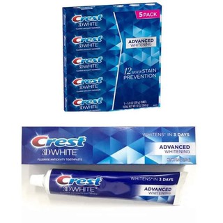 KEM ĐÁNH RĂNG CREST 3D WHITE ADVANCED WHITENING 158GR (MẪU MỚI)