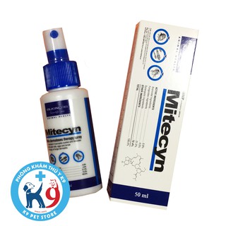 ALKIN MITECYN - TRỊ GHẺ NẤM VIÊM DA CHO CHÓ MÈO