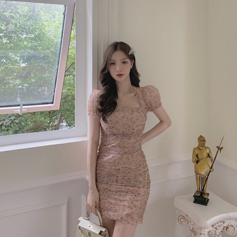 [Mã SKAMA06 giảm 8% tối đa 50K đơn 250K] váy xếp li bèo nhún QC