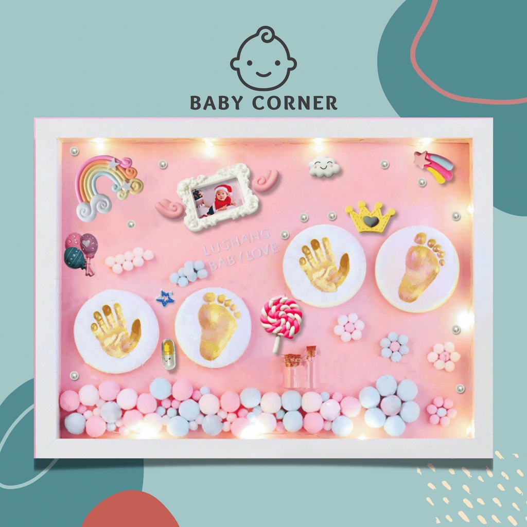 🍼Bộ Khung ảnh in dấu chân tay cho bé 🍼