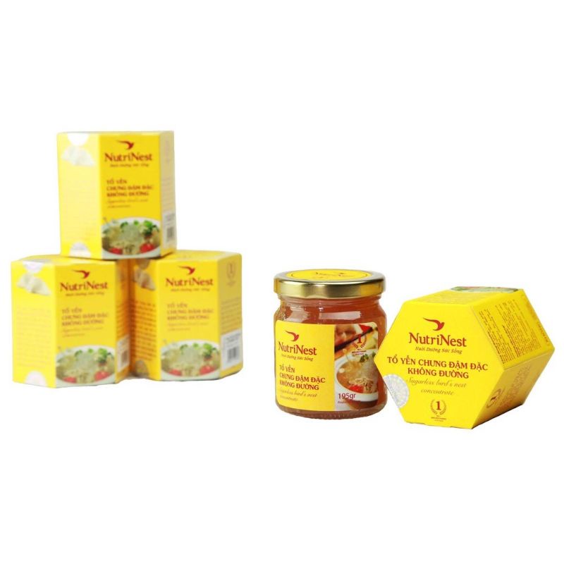 Tổ Yến Chưng Đậm Đặc Không Đường Hủ đơn 195g