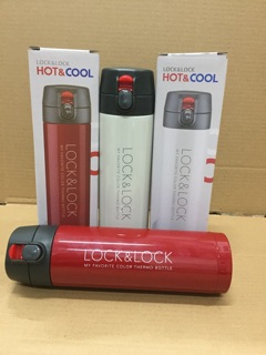 Bình giữ nhiệt lock&lock lhc541 450ml trắng và đỏ