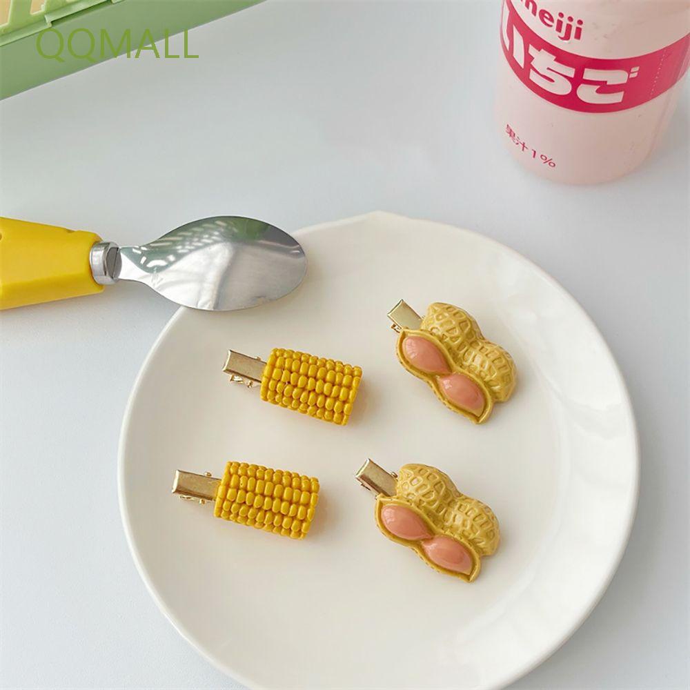 Kẹp tóc hình hạt đậu phộng trái bắp dễ thương đơn giản phong cách hàn quốc cho nữ