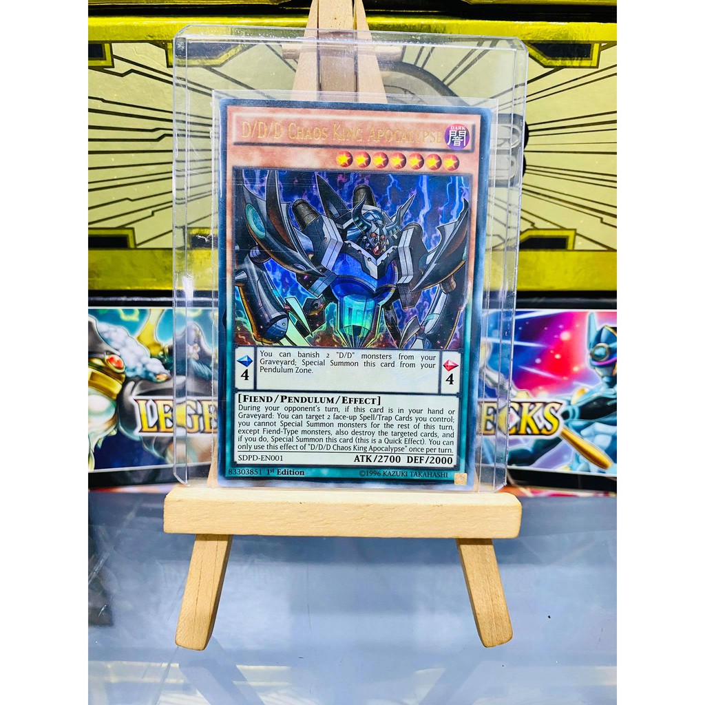 [ Dưa Hấu Yugioh ] Lá bài thẻ bài D/D/D Chaos King Apocalypse - Ultra Rare - Tặng bọc bài nhựa bảo quản