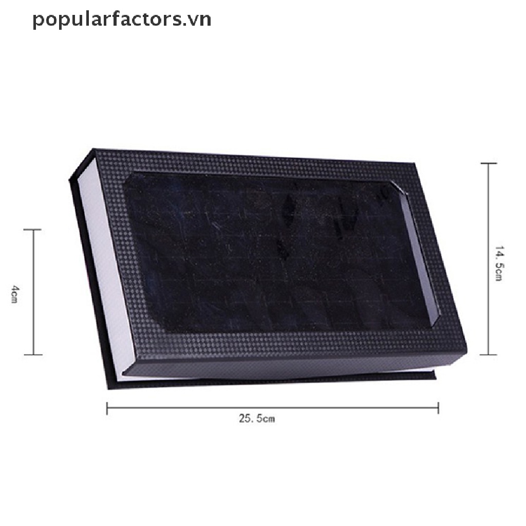 Hộp Đựng Nhẫn 72 Lỗ Hình Chữ Nhật Giá Đỡ