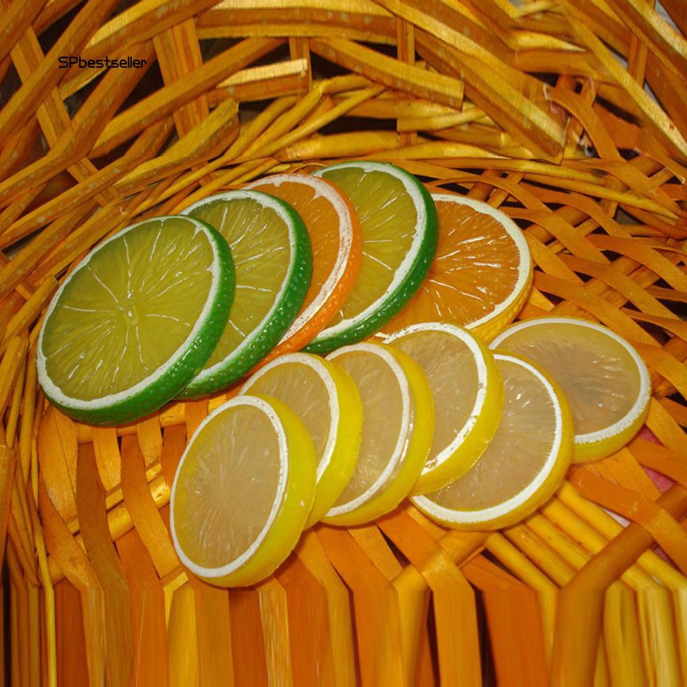 Set 2 lát chanh nhân tạo bằng nhựa trang trí nội thất đa năng