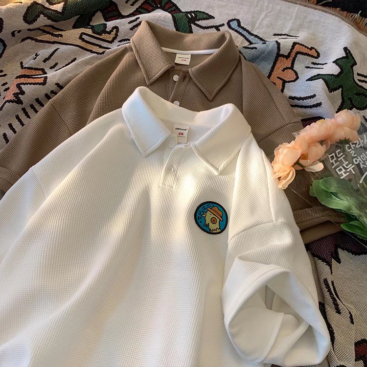 Áo polo Tay Ngắn Phong Cách Retro Mỹ Hàng Mới 2022 Dành Cho Nam