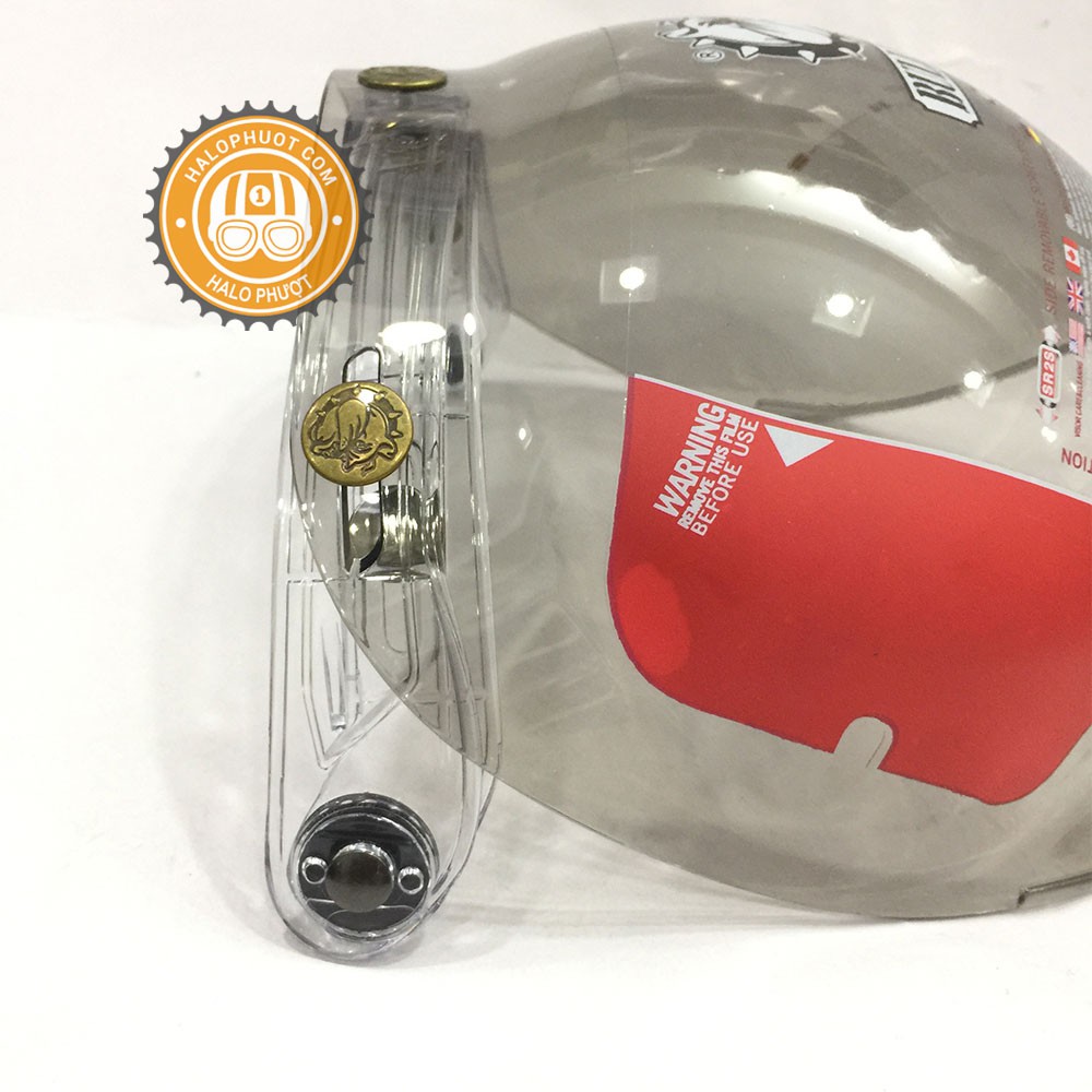 Kính Bubble Bulldog gắn nón 3/4