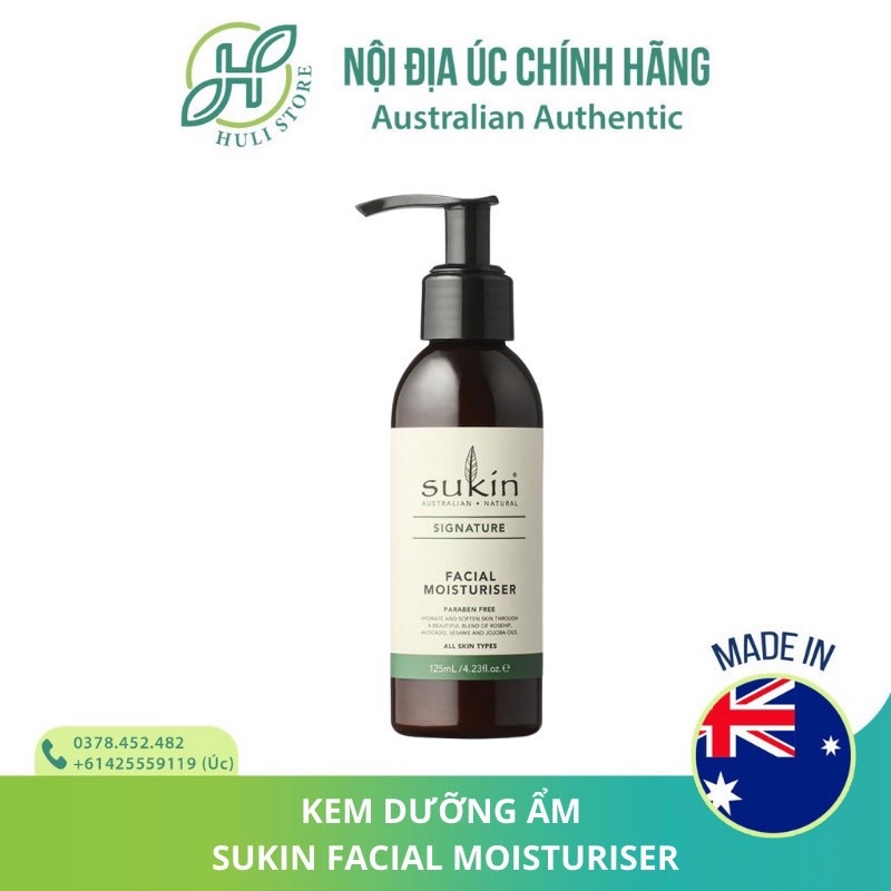 Kem dưỡng ẩm Sukin Facial Moisturiser 125ml