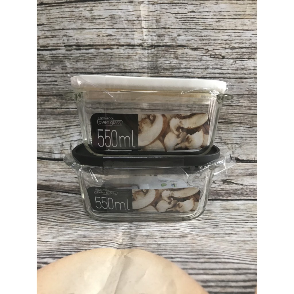 Hộp thủy tinh chịu nhiệt Lock&Lock steam hole LLG940, LLG945, LLG941, LLG942  màu trắng đen - BABYHOPSG