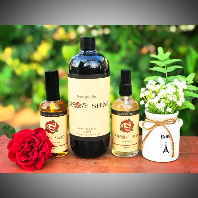 Combo Nước gội, xịt dưỡng tóc. Tặng nước rửa bát bồ hòn hoa hồng 500ml