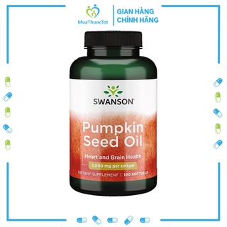 Viên Uống Tinh Chất Hạt Bí Ngô Hỗ Trợ Tuyến Tiền Liệt Swanson Pumpkin Seed Oil 1000mg 100 viên