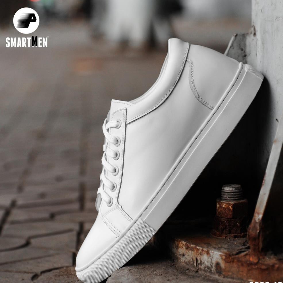 q Giày Da bò nguyên miếng Sneaker tăng chiều cao SMARTMEN GD106 Có Sẵn ⚡ CHẤT sịn : ۶ ^ , ˢ . : n