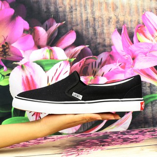 Giày Lười Nam Van Vải canvas Màu Đen