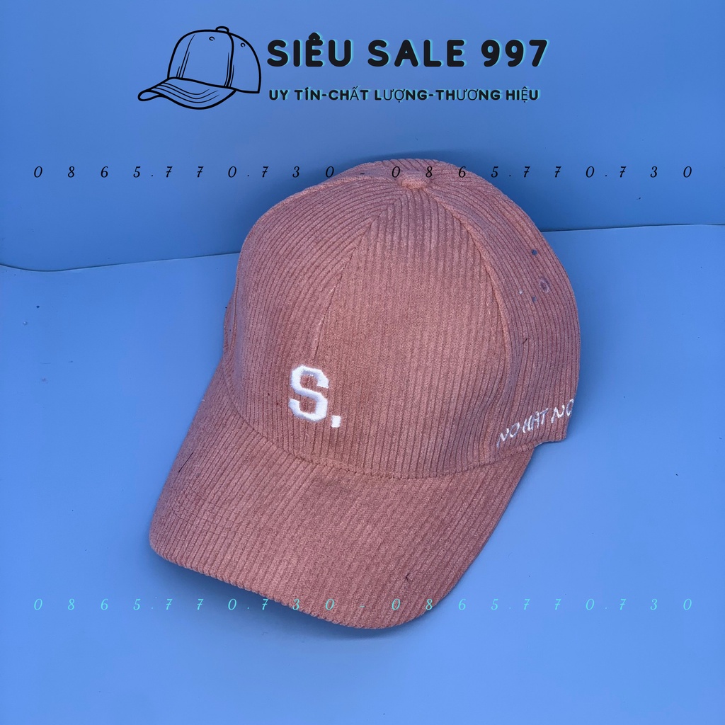 NÓN KẾT THÊU CHỮ CÁI, MŨ LƯỠI TRAI NHIỀU MÀU CHẤT NHUNG GÂN DÀY MỊN ĐẸP