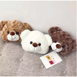 Dây Xích Gấu Bông Mềm Mại Chống Thất Lạc Tiện Dụng | Túi Hình Búp Bê Màu Trắng Và Nâu Dễ Thương | Túi Búp Bê Quà Tặng Mới Nhất