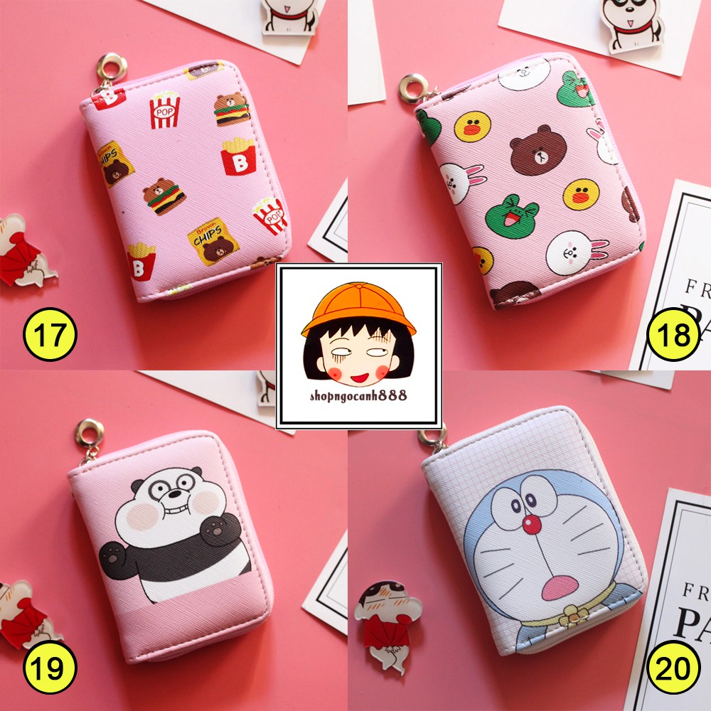 Bóp ví ngắn họa tiết Doraemon hoạt hình cầm tay cho nữ cute dễ thương | BigBuy360 - bigbuy360.vn