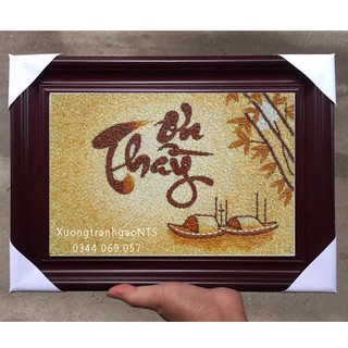 Bộ nguyên liệu tranh gạo Ơn Thầy