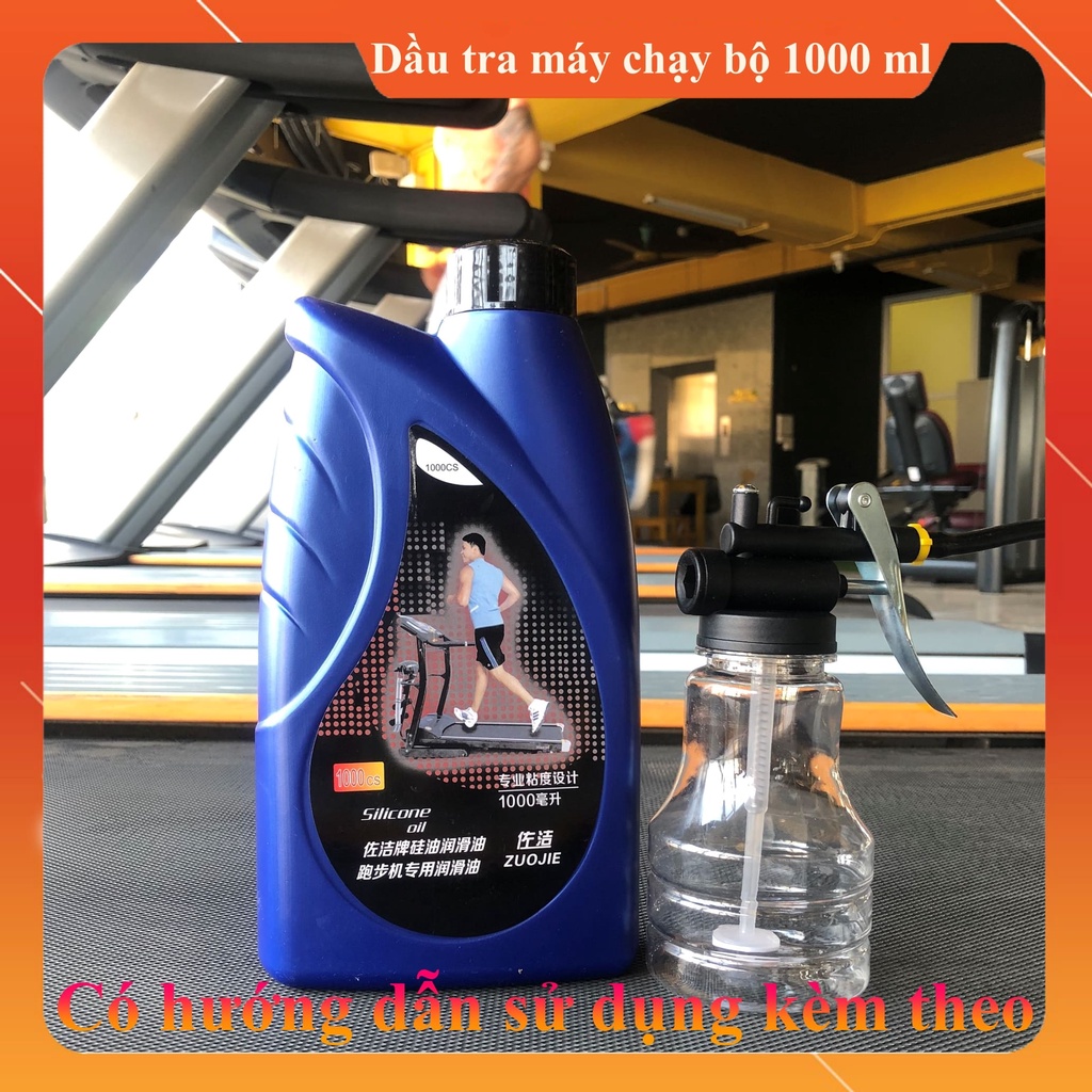 Dầu tra thảm máy chạy bộ loại 1000 ml (silicon 100%) chính hãng chịu nhiệt cao. Hàng nhập kèm theo máy