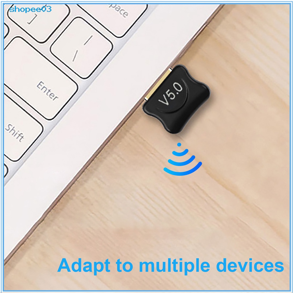 Thiết Bị Nhận Tín Hiệu Âm Thanh Bluetooth 5.0 Usb Không Dây Màu Đen Dành Cho Máy Tính