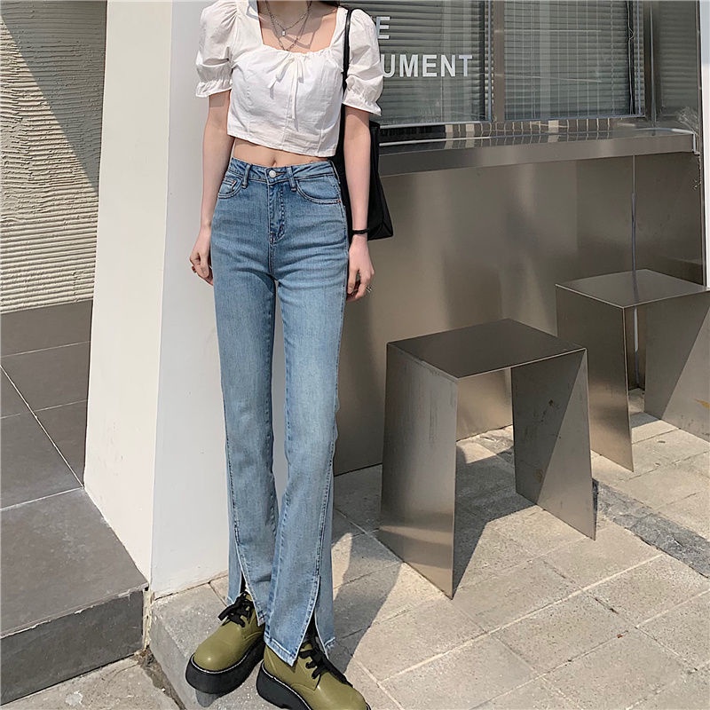 Quần Jeans Dài Ống Rộng Thời Trang Dành Cho Nữ