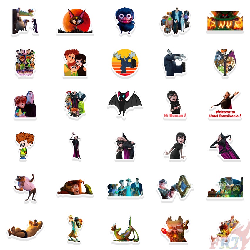 110Pcs/Set ❉ Hotel Transylvania Series A Stickers ❉ DIY Fashion Luggage Laptop Skateboard Decals Doodle Stickers