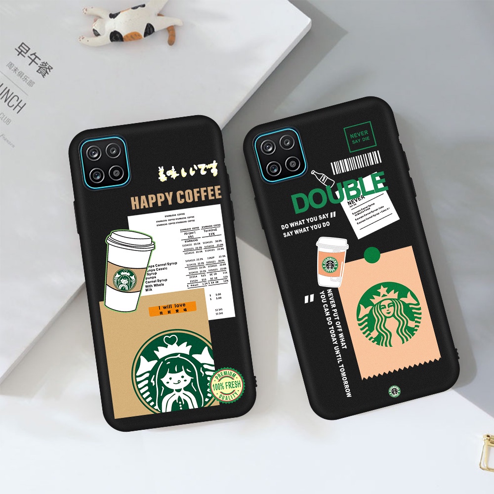 Ốp điện thoại TPU màu đen hình ly trà sữa cho SAMSUNG NOTE 10 PLUS NOTE 9 NOTE 8 NOTE 20 ULTRA SAMSUNG S8 PLUS S7 S6 EDGE S5 NOTE 5 4 3