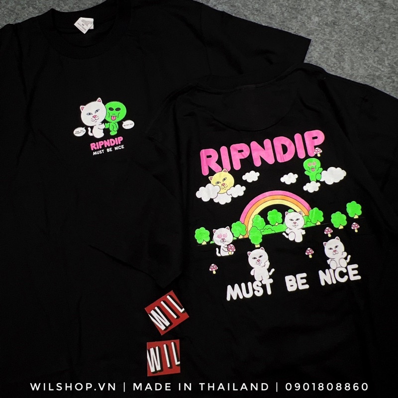 MÈO RIPNDIP TEE - ÁO THUN UNISEX SIZE USA