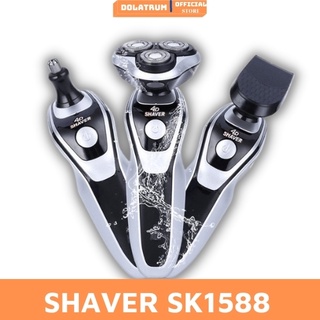 Máy cạo râu đa chức năng Shaver 4D 3in1, 3 lưỡi kép , cạo sát sạch êm, chống nước