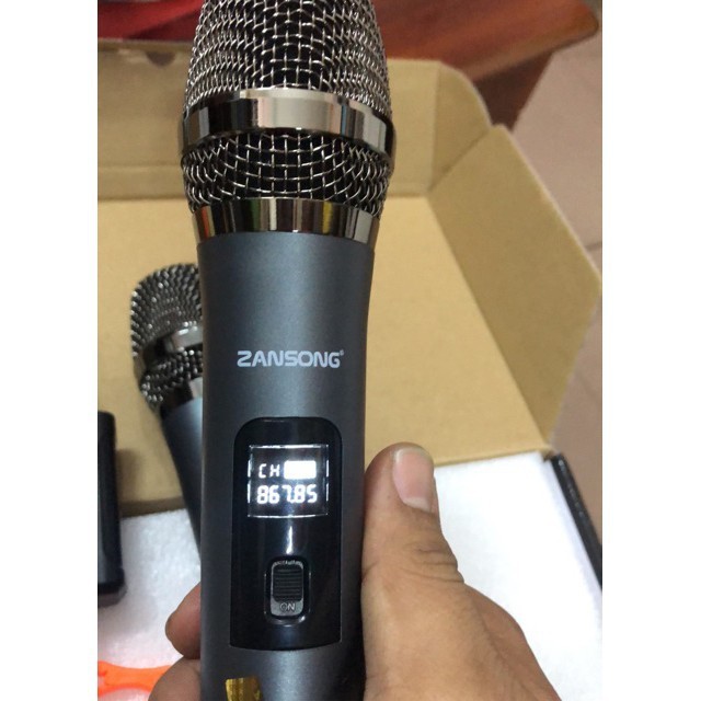 Bộ 2 Micro Bluetooth Karaoke Zansong V19 cực bắt giọng bảo hành đổi mới